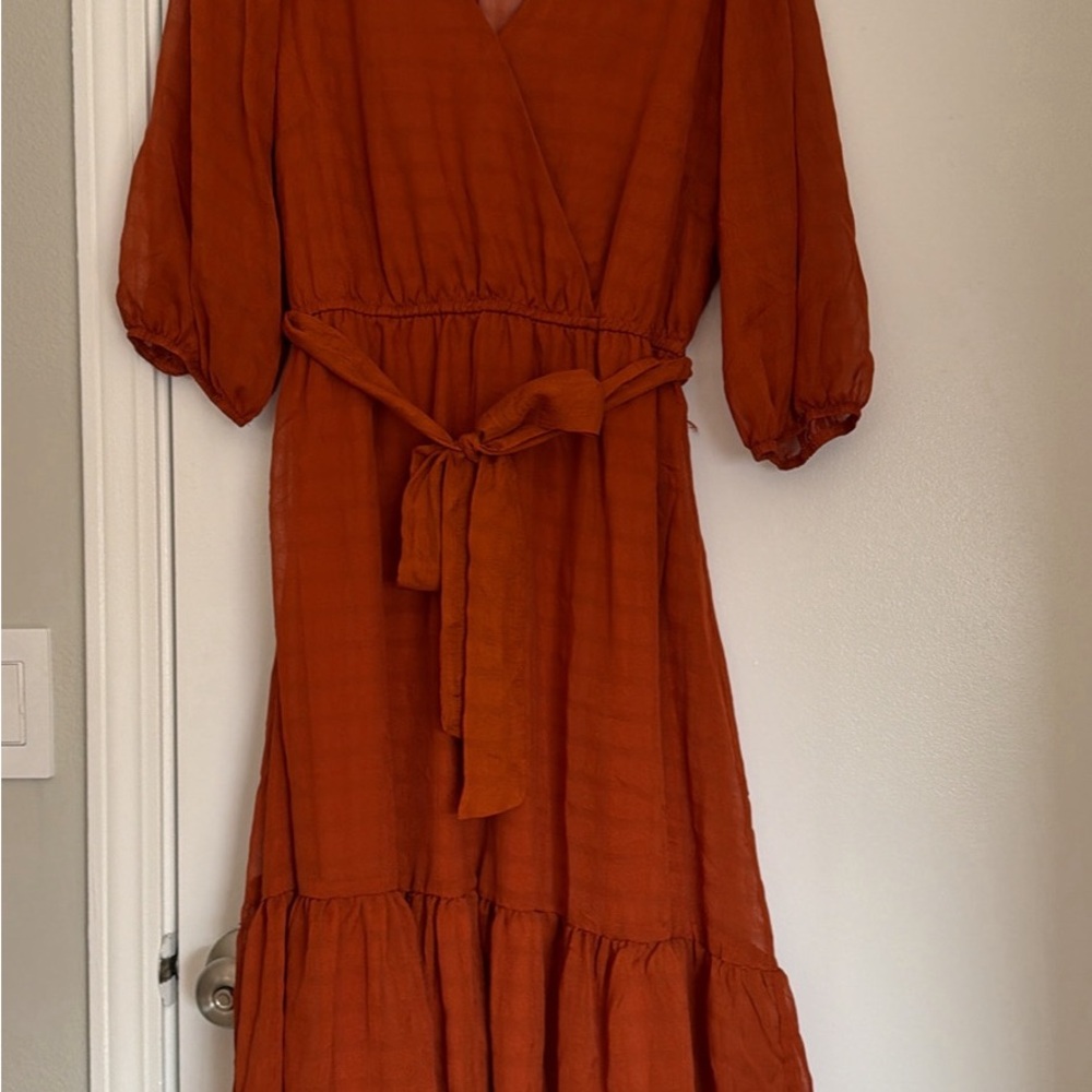 Elegant Orange Women's Dress